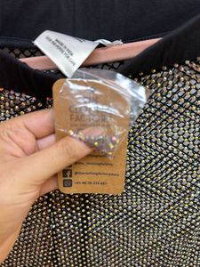 Sparkling Rhinestone Mesh Pants