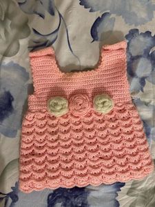 Handmade Pink Crochet Baby Dress