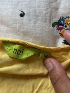 Yellow Embroidered Kurta Top
