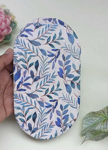 Handcrafted Botanical Concrete Trinket Tray | Blue