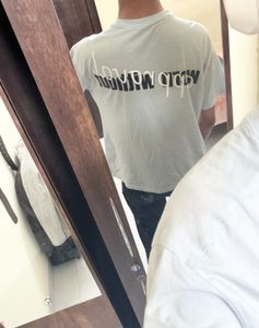 Men's Light Blue "so?" Graphic Tee