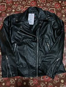 Edgy Black Faux Leather Jacket