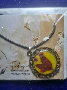 Combo -2, Dried Flower Resin Pendant Necklace