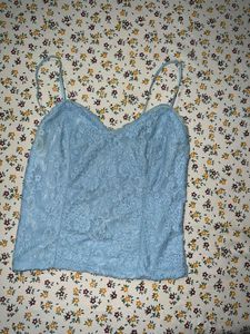 Lace Cami Top - Light Blue