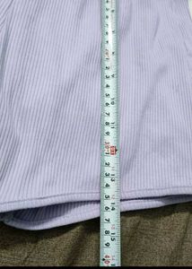 Light Purple Ribbed Athletic Shorts