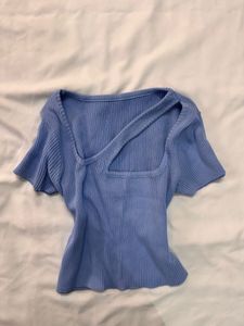 Blue Asymmetrical Top