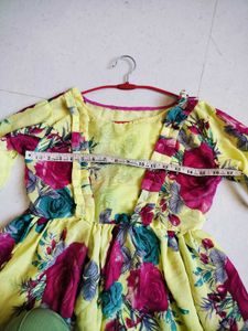 Floral Print Yellow Top