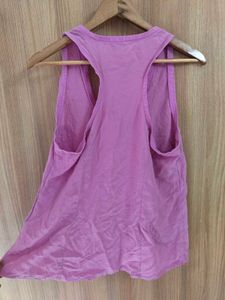 Pink Sleeveless Pocket Tank Top