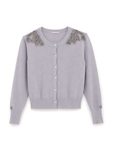 Embellished Grey Cardigan