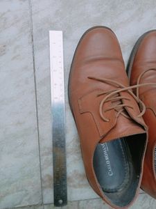 Men Leather Brown Shoes Brand Carlo Romano 7 No. Very Less Use