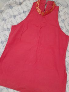 Y2K DESI SHORT KURTI HALTER NECK TOP
