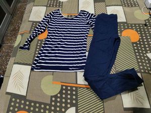 Striped Top & Leggings Set