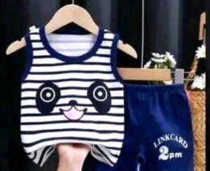 Kid's Cotton Blend Top and Bottom Clothing Set
