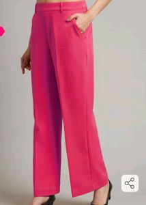 Stylish Pink High Waist Trousers