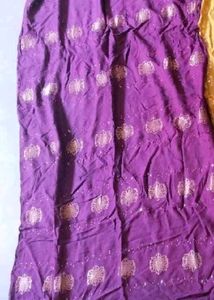 Stunning Yellow &amp; Purple Lehenga Set