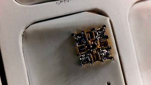 Sparkling Square Stud Earrings