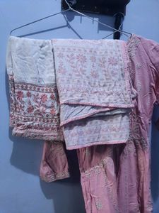 “Umbrella Kurta with Thread Embroidery | Palazzo &amp;