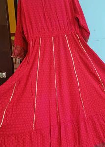 Beautiful Red Embroidered Kurta