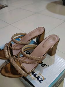 Sparkling Embellished Block Heels