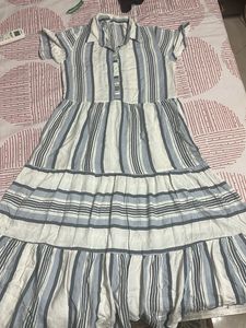 Striped Tiered Maxi Dress