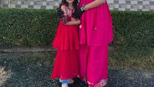 Girls Pink sharara Set