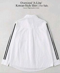 Classic White Shirt with Black Stripes