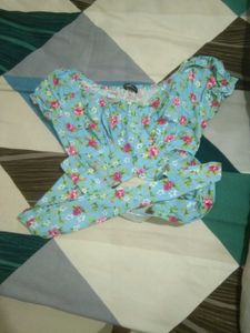 Floral Print Crop Top