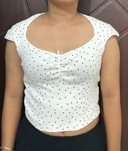 Cute Polka Dot Crop Top