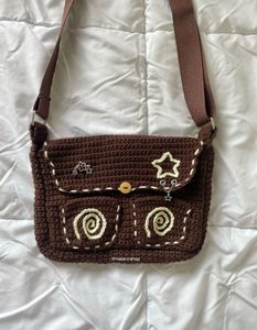 Handmade Crochet Pink Sakura Bag