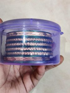 Gold Plated Bangles with Stones