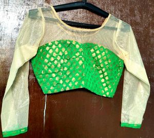 Green &amp; Gold Blouse