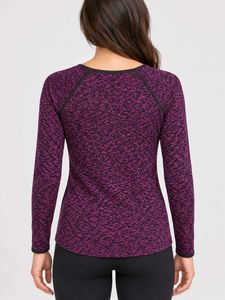 Purple Knot Front Long Sleeve Top