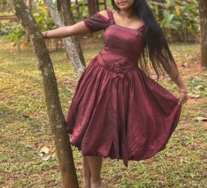 Maroon Party Dress 👗