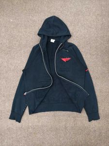 Men's Dark Blue Zip-Up Hoodie