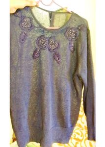 🛍️2 combo- Elegant Blue top &amp; dark marron Embelli