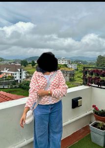 Cozy Pink Checkered Fleece Jacket
