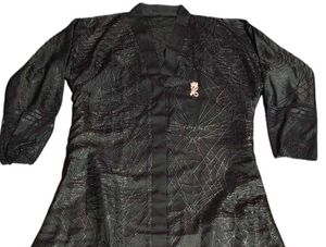 Elegant Coat Style Front Open Dubai Black Abaya