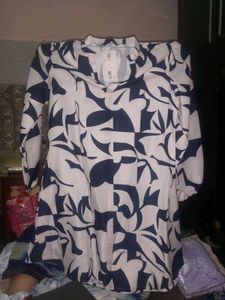 Chic Abstract Print Midi Dress