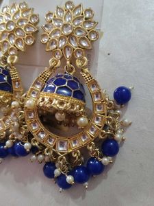 Blue Jhumka Earrings