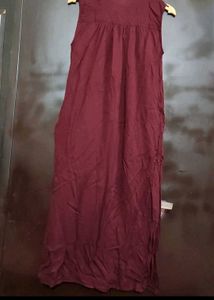 Burgundy Color Cut Sleeves Kurti For 32 Bust