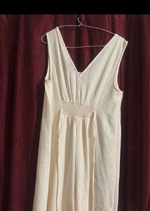 beige jumpsuit