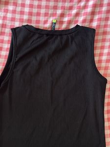 Sleek Black Sleeveless Mini Dress