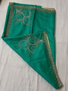 Heavy Designer Green Saree &amp; Blouse