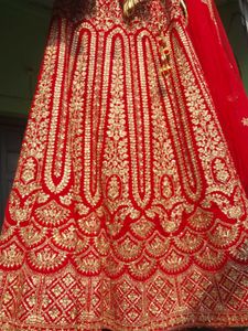 Hot Red Bridal Lahnga|heavy Work