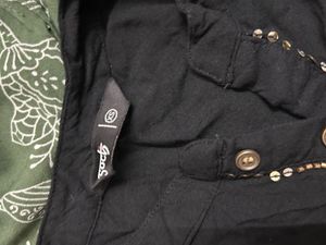 Elegant Black Kurta with Embellished Neckline