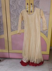 Elegant Cream Ethnic Gown