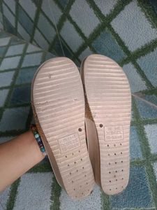 Sparkly Gold Slip-On Sandals