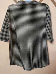 Gingham Checkered Button-Up Shirt
