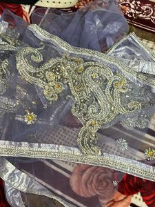 Elegant Lavender Lehenga saree