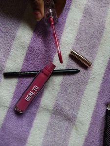 Swiss Beauty Lipstick &amp; Kajal Combo 🎉